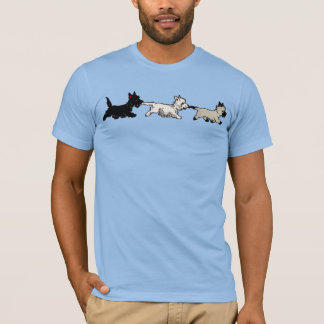 Antieke trio van Terrier-honden T-shirt