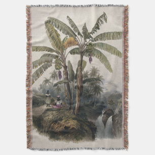 Antieke Tropische Bananenboomgaard   Vintage Bota Deken