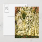 Antieke Trouw Bruid Briefkaart (Voorkant / Achterkant)