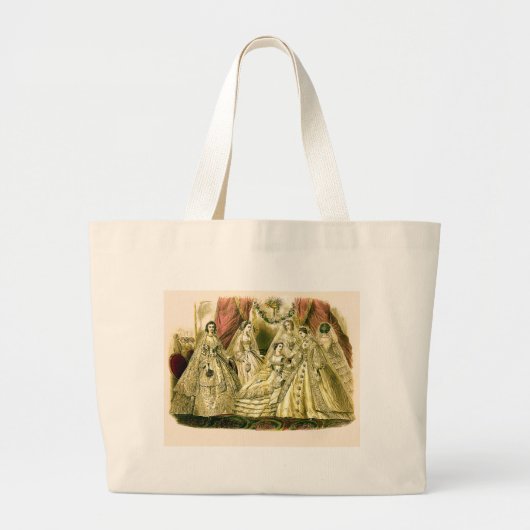 Antieke Trouw Bruid Grote Tote Bag (Voorkant)