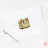 Antieke Trouw Bruid Vierkante Sticker (Envelop)