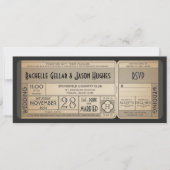 Antieke trouwkaart uitnodiging met RSVP II (Voorkant)