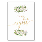 Antieke Tuin | Bloemkaart voor TROUWTAFEL in GOUD  Kaart (Achterkant)