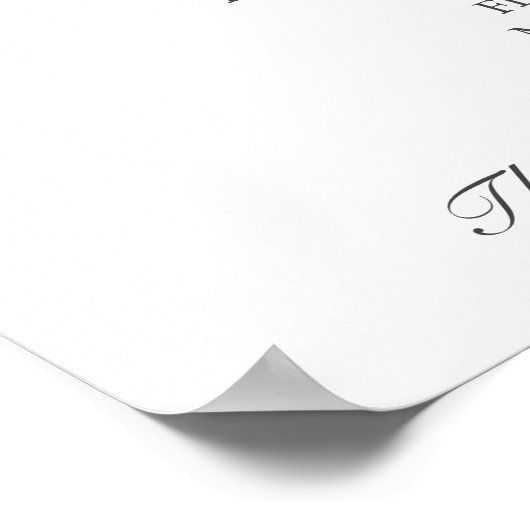 Antieke Tuin | Elegant Trouwceremonie Programma Poster (Hoek)