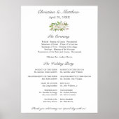 Antieke Tuin | Elegant Trouwceremonie Programma Poster (Voorkant)