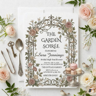 Antieke Tuin Soiree Bruids Hoethee Kaart