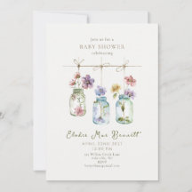 Antieke Tuin Wilde Bloem Glazen Baby Shower