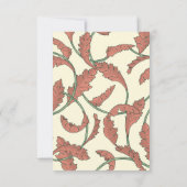 Antieke Tuinblad Bruiloft RSVP Kaartje (Achterkant)