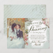 Antieke Tuinfoto Bruiloft Bedankbriefje Kaart (Voorkant / Achterkant)