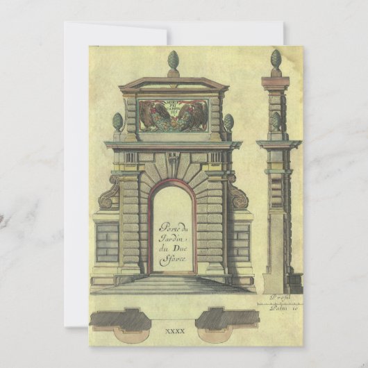 Antieke tuinpoortboog, renaissance-architectuur (Voorkant)