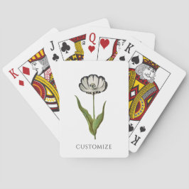 Antieke Tulp Botanisch Pokerkaarten