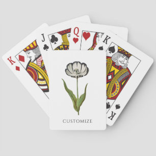 Antieke Tulp Botanisch Pokerkaarten