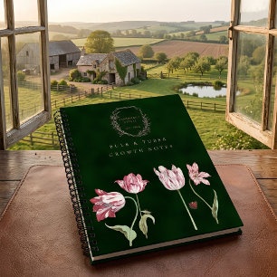 Antieke Tulp Botanisch Specimen Maatwerk Monogram Notitieboek