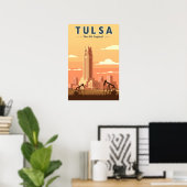 Antieke Tulsa Oklahoma Poster (Thuiskantoor)