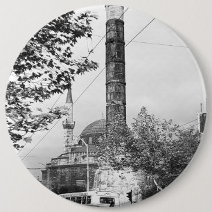 Antieke Turkije Istanbul Zuil Constantijn 1970 Ronde Button 6,0 Cm