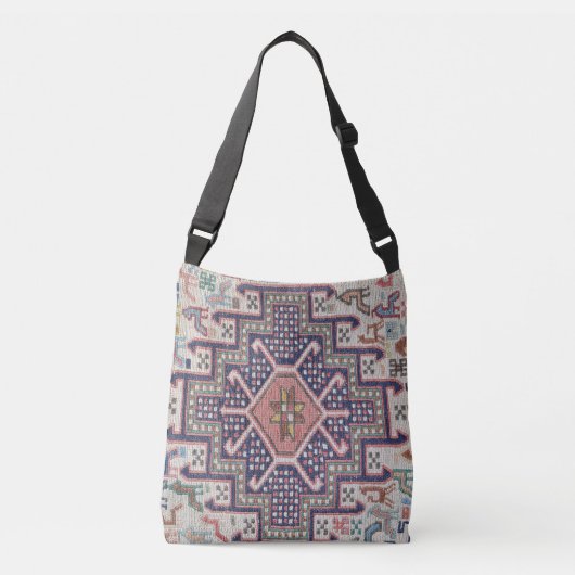 Antieke Turkse Tapijten Kilim Crossbody Tas (Voorkant)