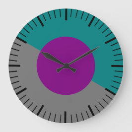 Antieke turquoise & paarse & grijze klok zonder nu