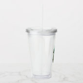 Antieke Turquoise Roos Acryl Drinkbeker (Rechts)