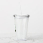 Antieke Turquoise Roos Acryl Drinkbeker (Links)