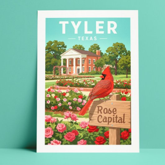 Antieke Tyler Texas Briefkaart