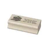 Antieke typemachine Lithografie Naam Retouradres Rubberstempel (Stempel)