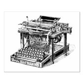 Antieke typemachine Lithografie Rubberstempel (Afrduk)