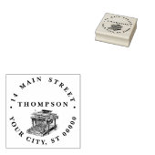 Antieke typemachine Lithografie Rubberstempel (Gestempeld)