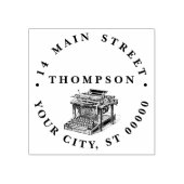 Antieke typemachine Lithografie Rubberstempel (Afrduk)