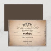 antieke typografie RSVP Kaartje (Voorkant / Achterkant)