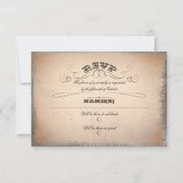 antieke typografie RSVP Kaartje