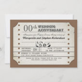 antieke typografische ticket jubileum uitnodiging (Voorkant)