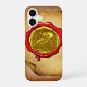 ANTIEKE UIL GOUD GEEL RODE WAX ZEGEL perkament iPhone 16 Hoesje