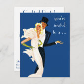 Antieke uitnodiging voor een liefdes- en romantics (Voorkant / Achterkant)