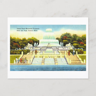Antieke uitzicht op James Scott Memorial Fountain Briefkaart