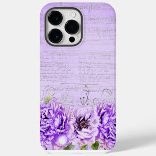 ANTIEKE UITZIENDE LAVENDEL SCHRIFT & BLOEMEN iPhone 14 PRO MAX HOESJE