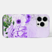 ANTIEKE UITZIENDE LAVENDEL SCHRIFT & BLOEMEN iPhone HOESJE (Achterkant horizontaal)