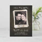 Antieke Unieke Kennisgeving Behoud De Datum Save The Date (Staand voorkant)