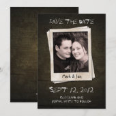Antieke Unieke Kennisgeving Behoud De Datum Save The Date (Voorkant / Achterkant)