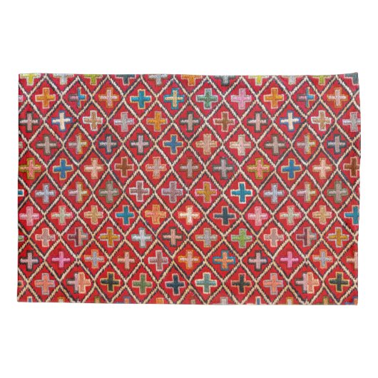 Antieke unieke kleurrijke Perzische Turkse Kilim v Kussensloop (Achterkant-Links)