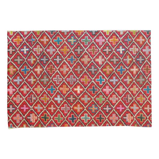 Antieke unieke kleurrijke Perzische Turkse Kilim v Kussensloop (Voorkant-Rechts)