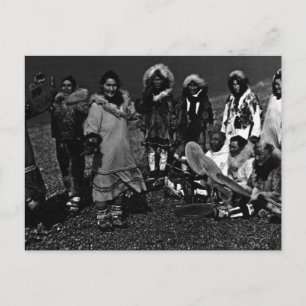 Antieke USA Alaska Eskimo dansers Briefkaart