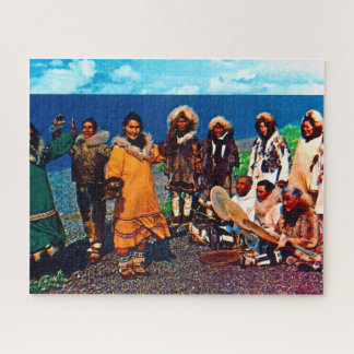 Antieke USA Alaska Eskimo-dansers Legpuzzel