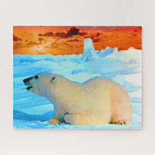 Antieke USA Alaska ijsbeer Legpuzzel