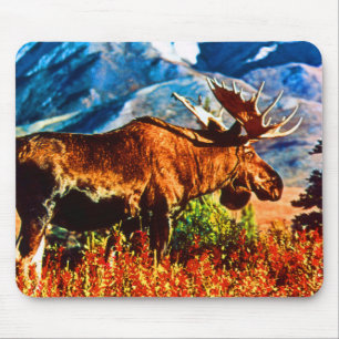 Antieke USA Alaska mannetjes eland Muismat
