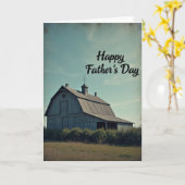 Antieke Vaderdag kaart voor de boer (Gele Bloem)