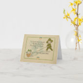 Antieke Valentijn uit het WWI-tijdperk Kaart (Gele Bloem)