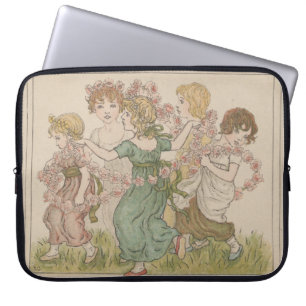 Antieke Valentijnkaart, Kate Greenway, ca. 1880 Laptop Sleeve