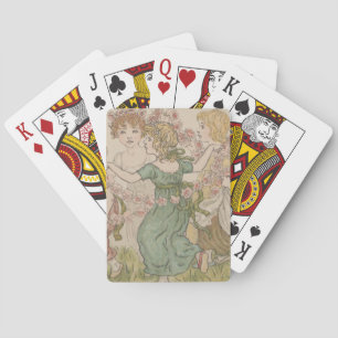 Antieke Valentijnkaart, Kate Greenway, ca. 1880 Pokerkaarten