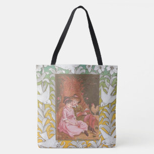 Antieke Valentijnsdagkaart uit het Victoriaanse ti Tote Bag
