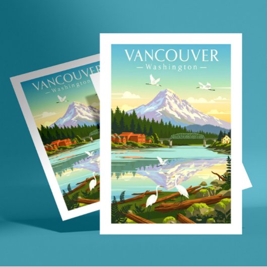Antieke Vancouver Washington Briefkaart